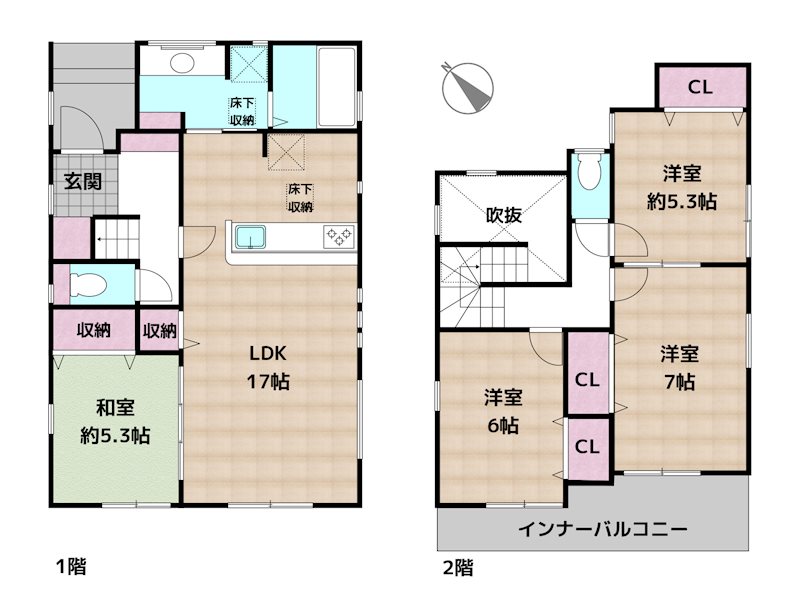 日進市藤塚3丁目 4号棟 新築一戸建ての図面