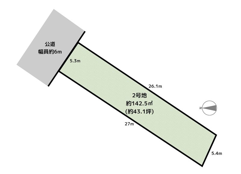 長久手市桜作 2号地 土地の図面