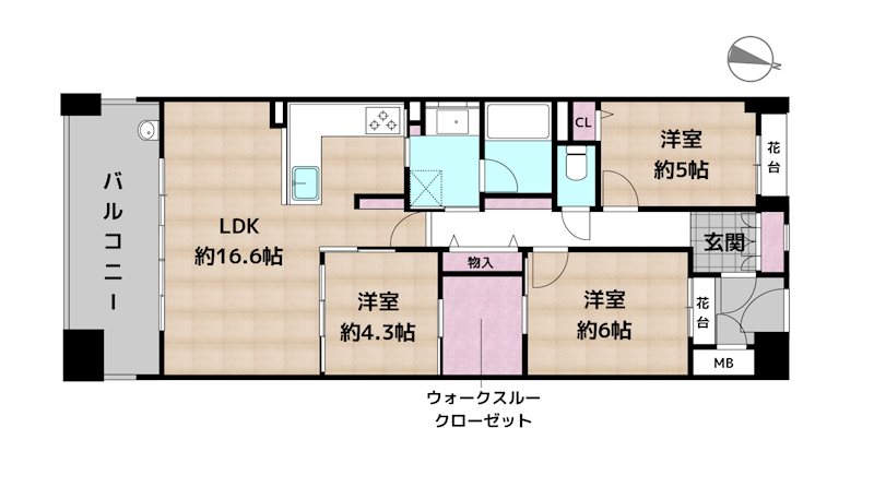 パークシティ・ザ・ウイングス東棟の図面