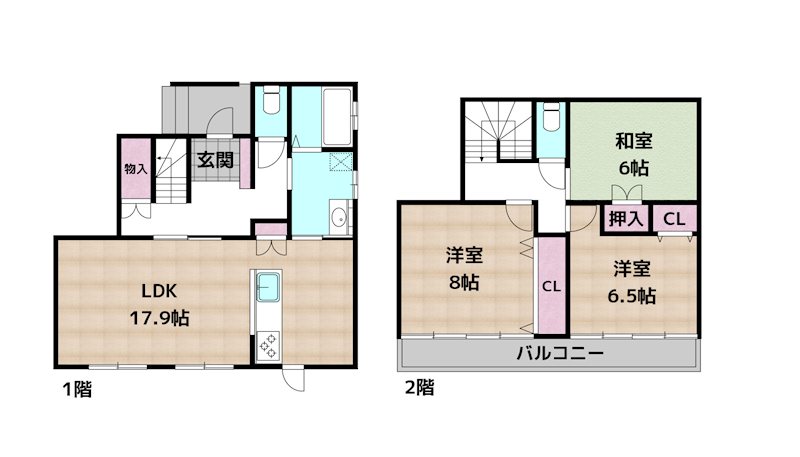 尾張旭市東印場町2丁目 中古一戸建ての図面