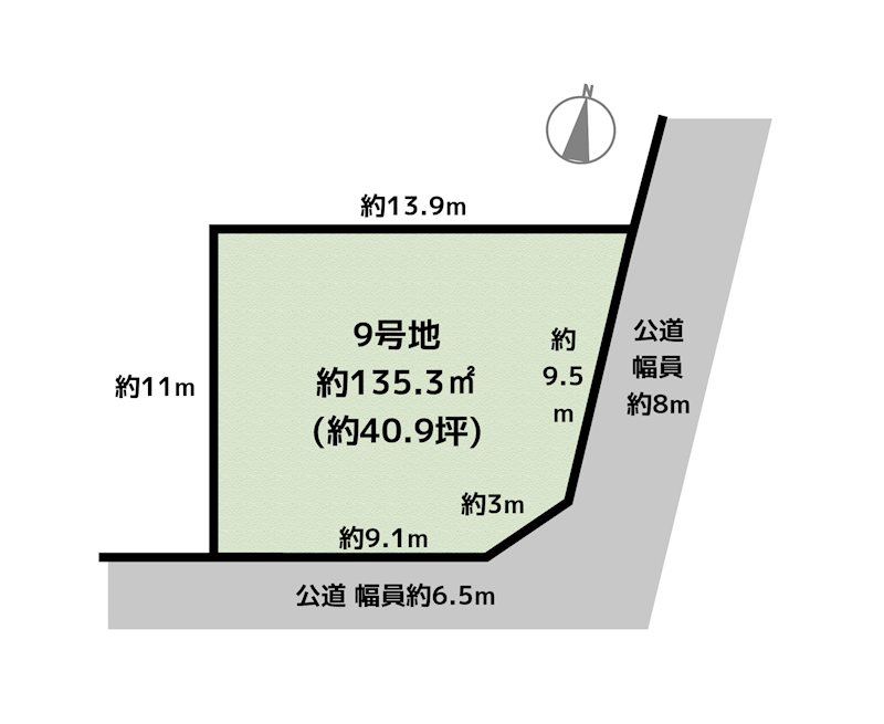 名古屋市名東区石が根町 9号地 土地の図面