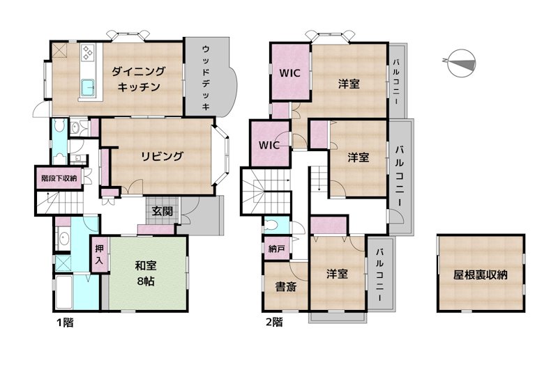 日進市香久山3丁目 中古一戸建ての図面