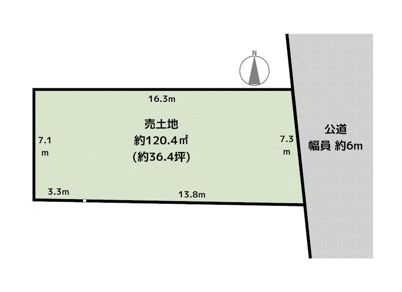 名古屋市名東区引山3丁目 1号地 土地の図面