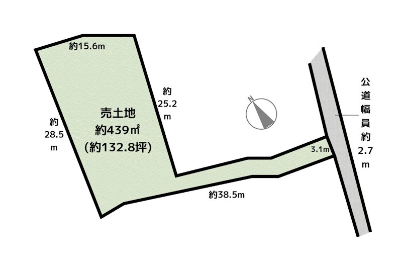 日進市折戸町定納 土地の図面