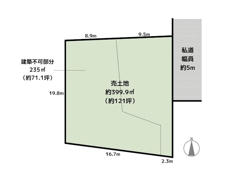 日進市藤島町五反田 土地の図面