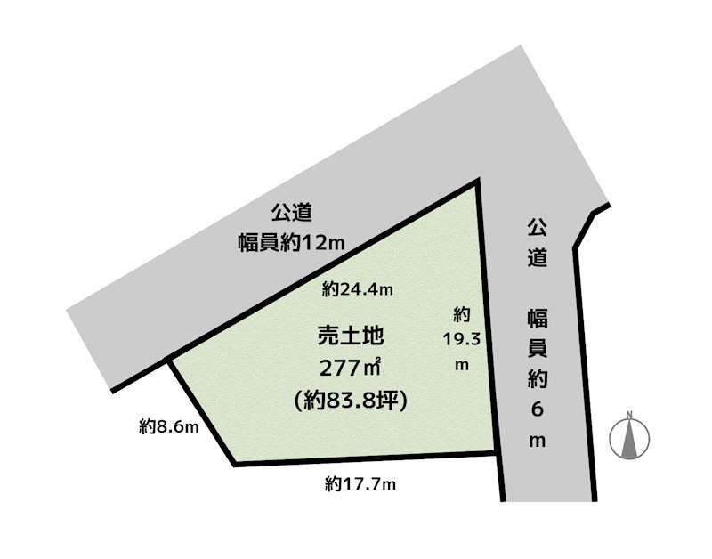 名古屋市守山区大字中志段味字四畝物 土地の図面