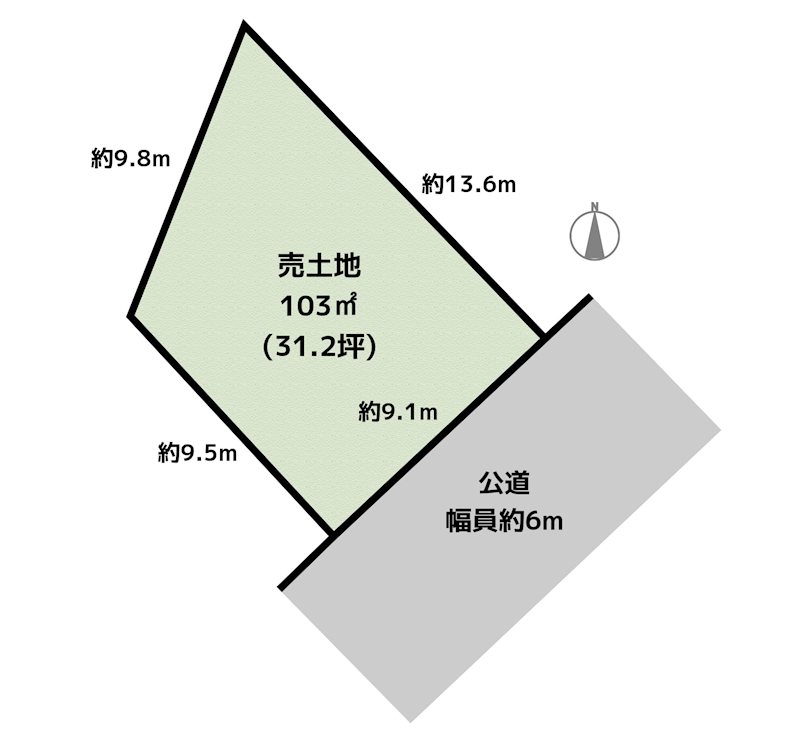 名古屋市守山区白沢町 2号地 土地の図面