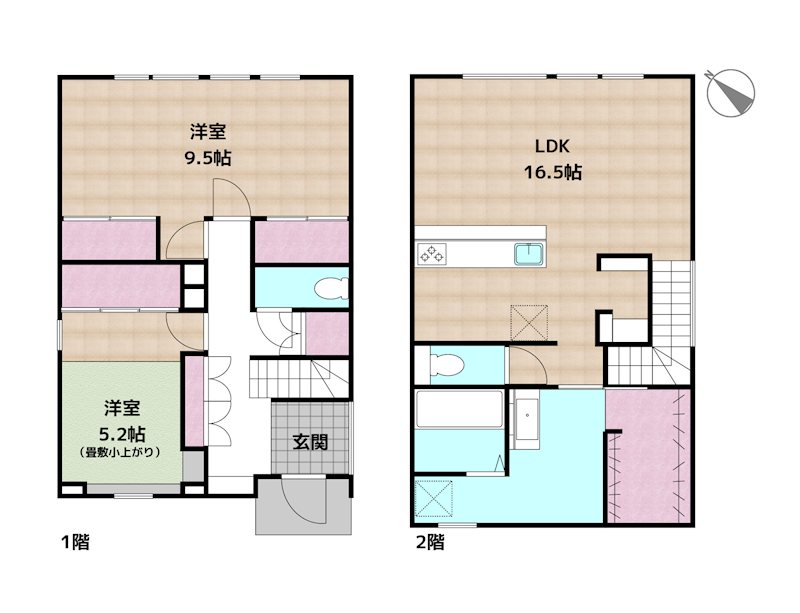 日進市栄1丁目 中古一戸建ての図面