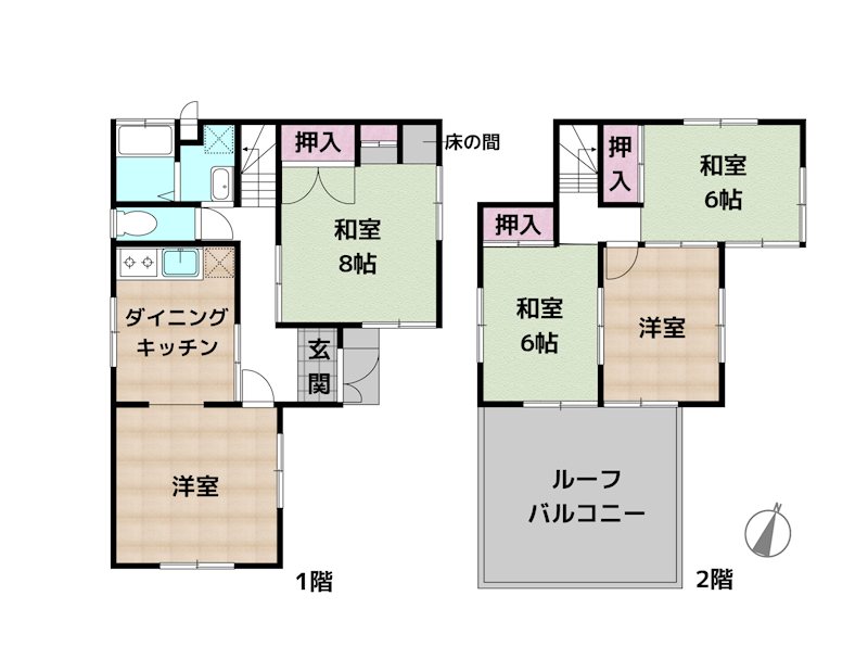尾張旭市旭台1丁目 中古一戸建ての図面
