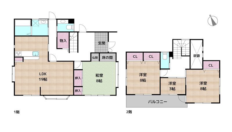 日進市五色園3丁目 中古一戸建ての図面
