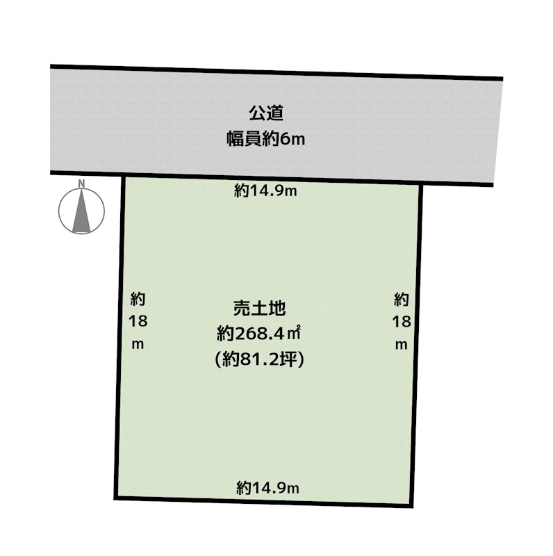 尾張旭市向町3丁目 土地の図面