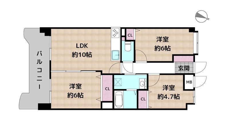 ライオンズマンション晴丘町の図面