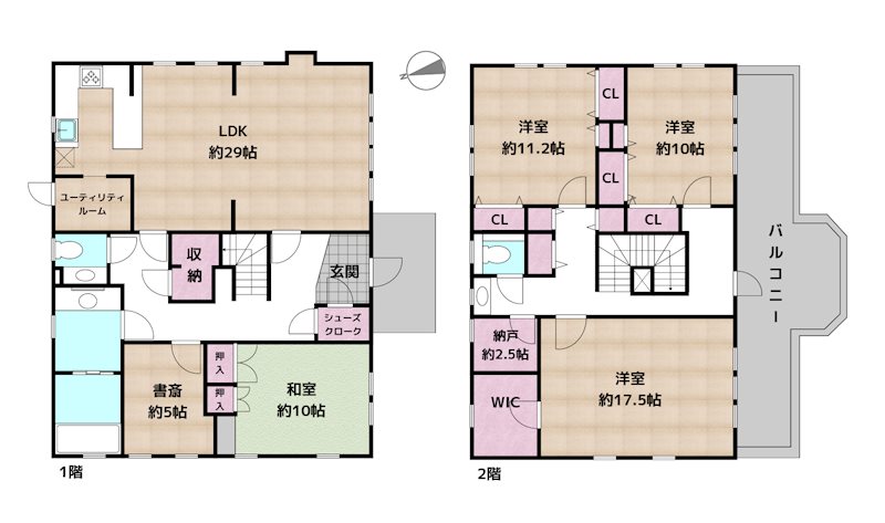 名古屋市名東区西里町4丁目 中古一戸建ての図面