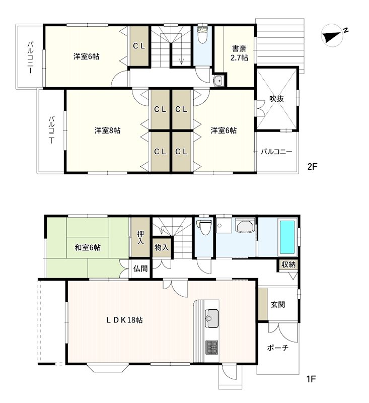 春日井市花長町1丁目 中古一戸建ての図面